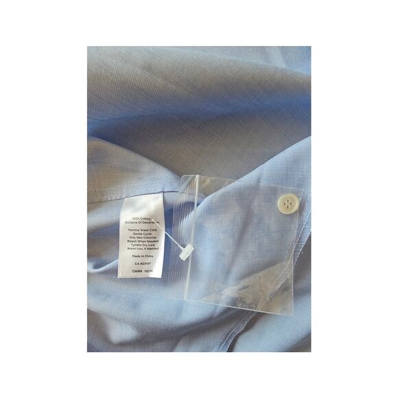 Talbots Short Sleeve 100% Cotton Blue Button Down Shirt, Womens Sz 16, NEW, NWT - Picture 7 of 11